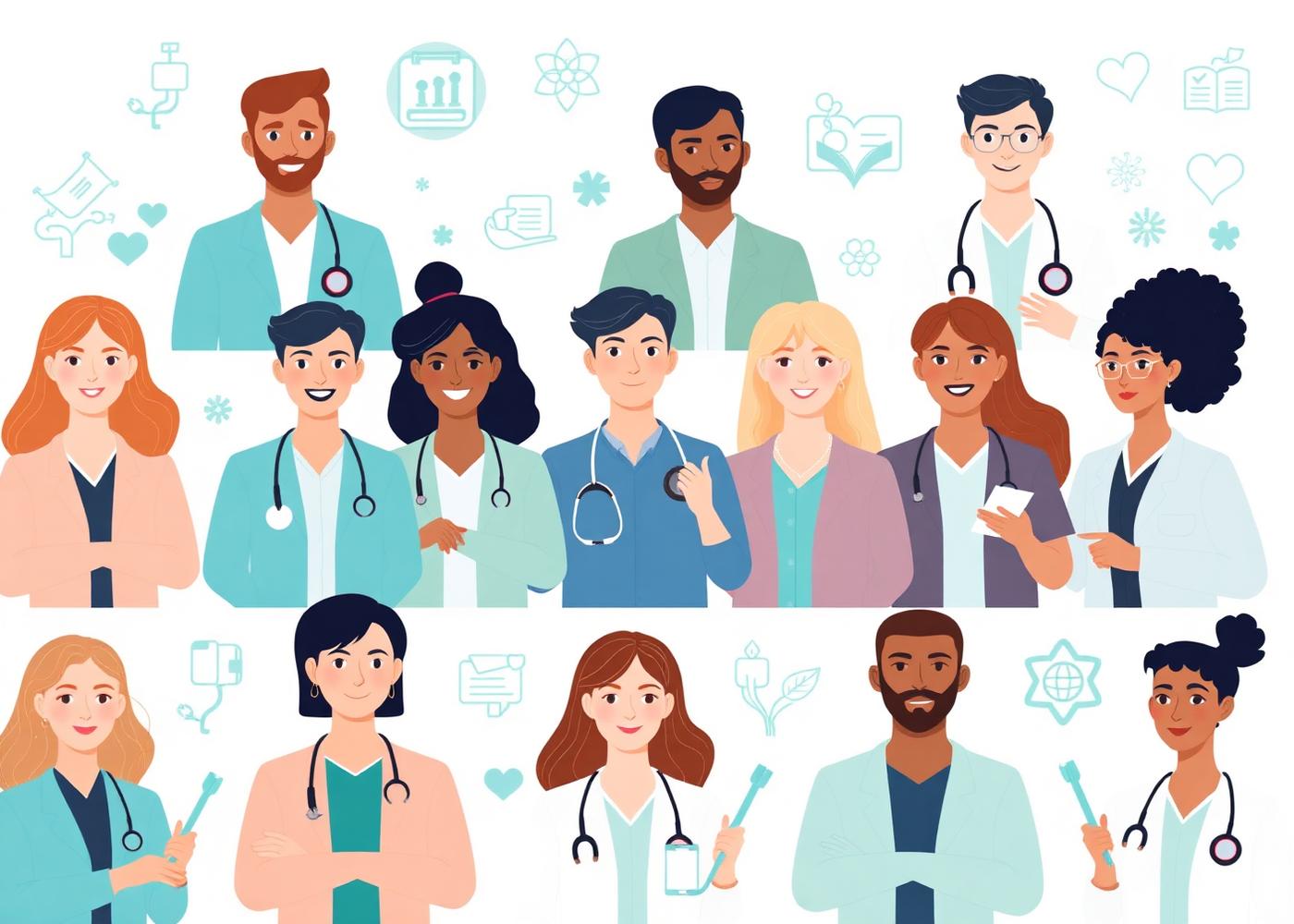 Diverse health educators and wellness professionals